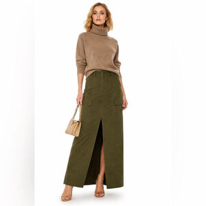 Olive Green Maxi Skirt